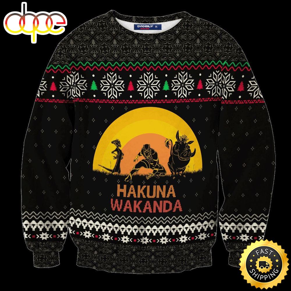 Hakuna Wakanda Marvel Movie Marvel Christmas Sweater