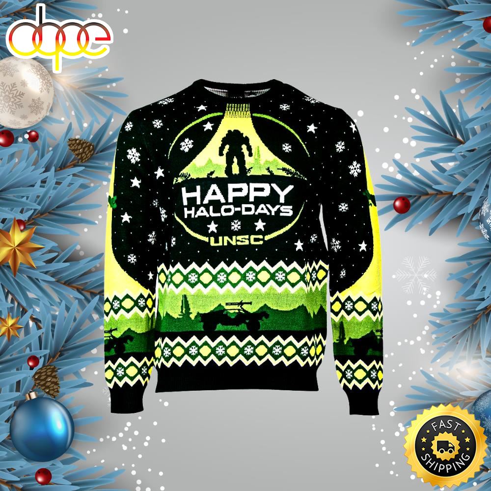 Halo Happy Halo Days Ugly Christmas Sweater
