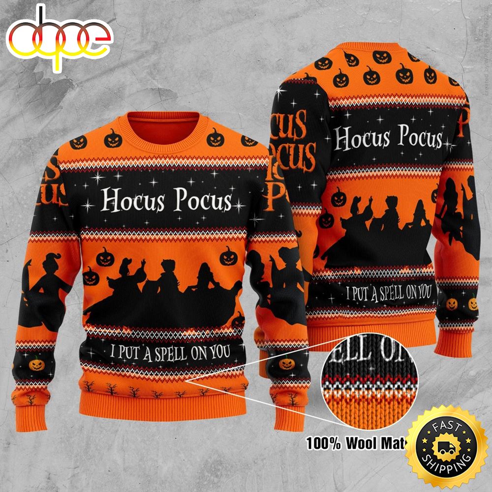 Hocus Pocus I Put A Spell On You Ugly Christmas Sweater 1
