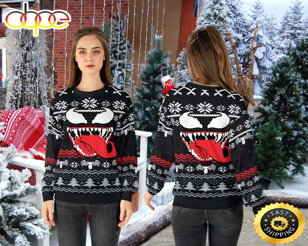 Horror Venooom Ugly Christmas Sweater 1