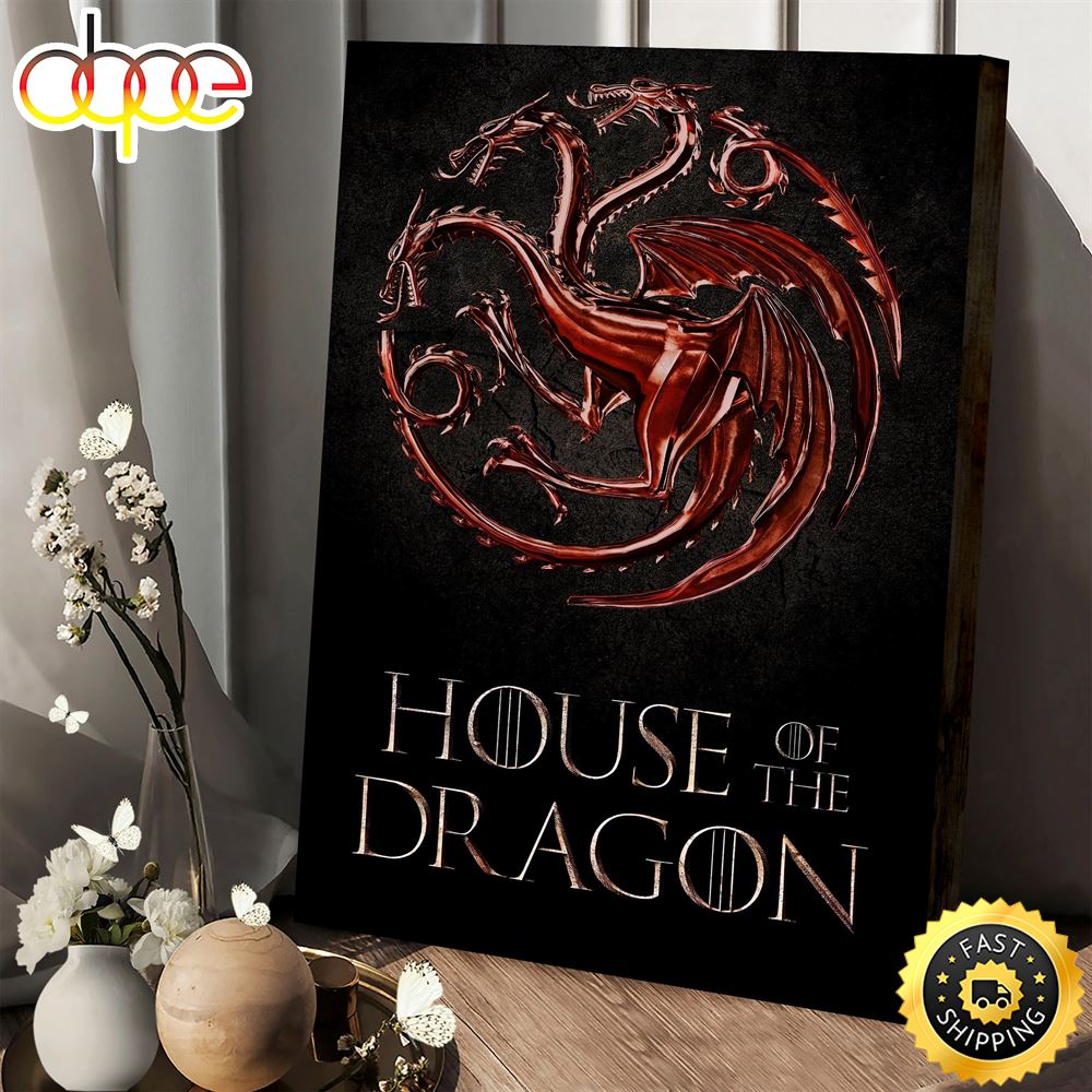 House Of The Dragon Poster Logo Wallpaper Canvas 1