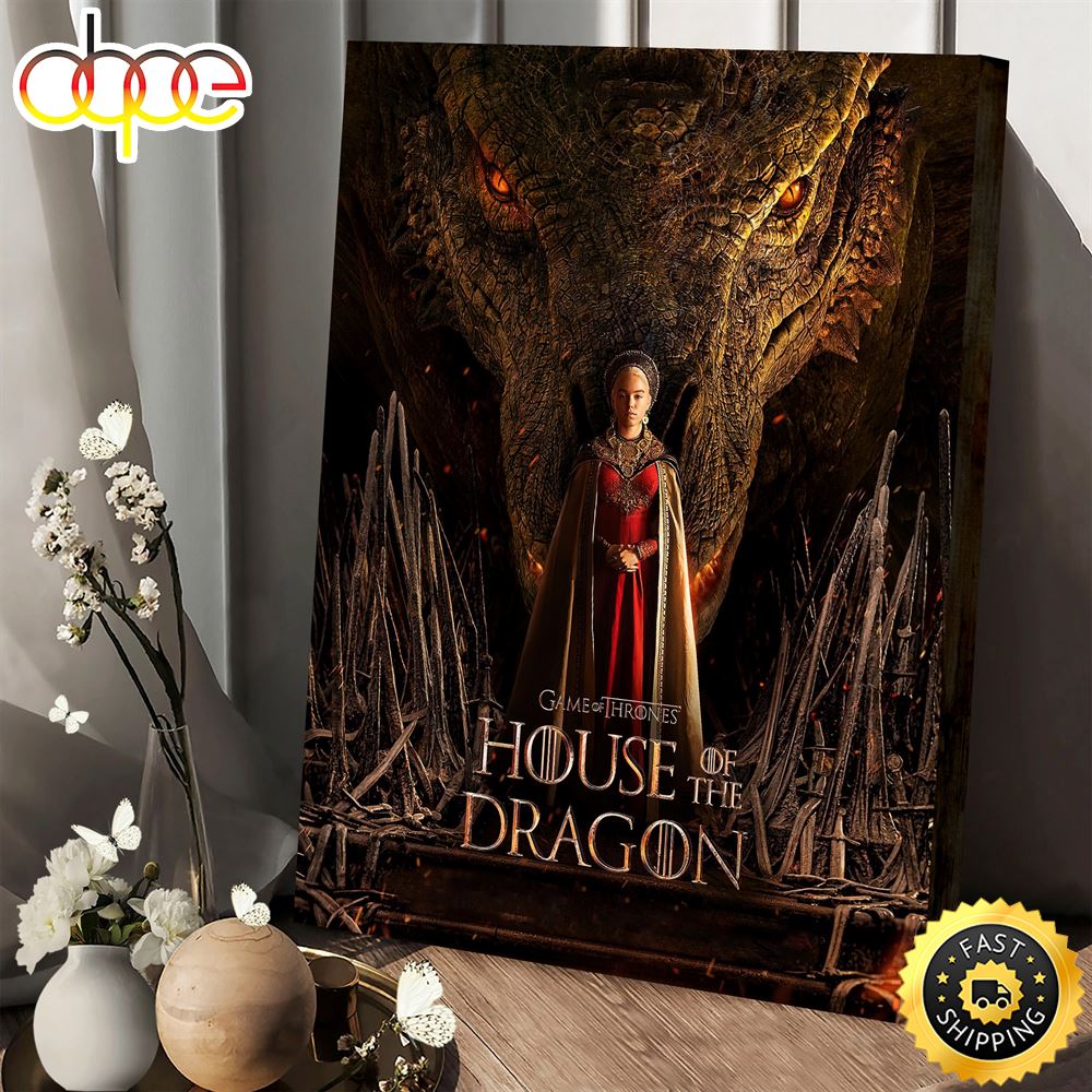 House Of The Dragon Poster Princess Rhaenyra Targaryen Wallpaper Canvas 1