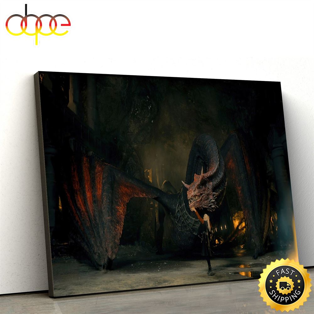 House Of The Dragon Daemon Targaryen And Caraxes Poster Canvas