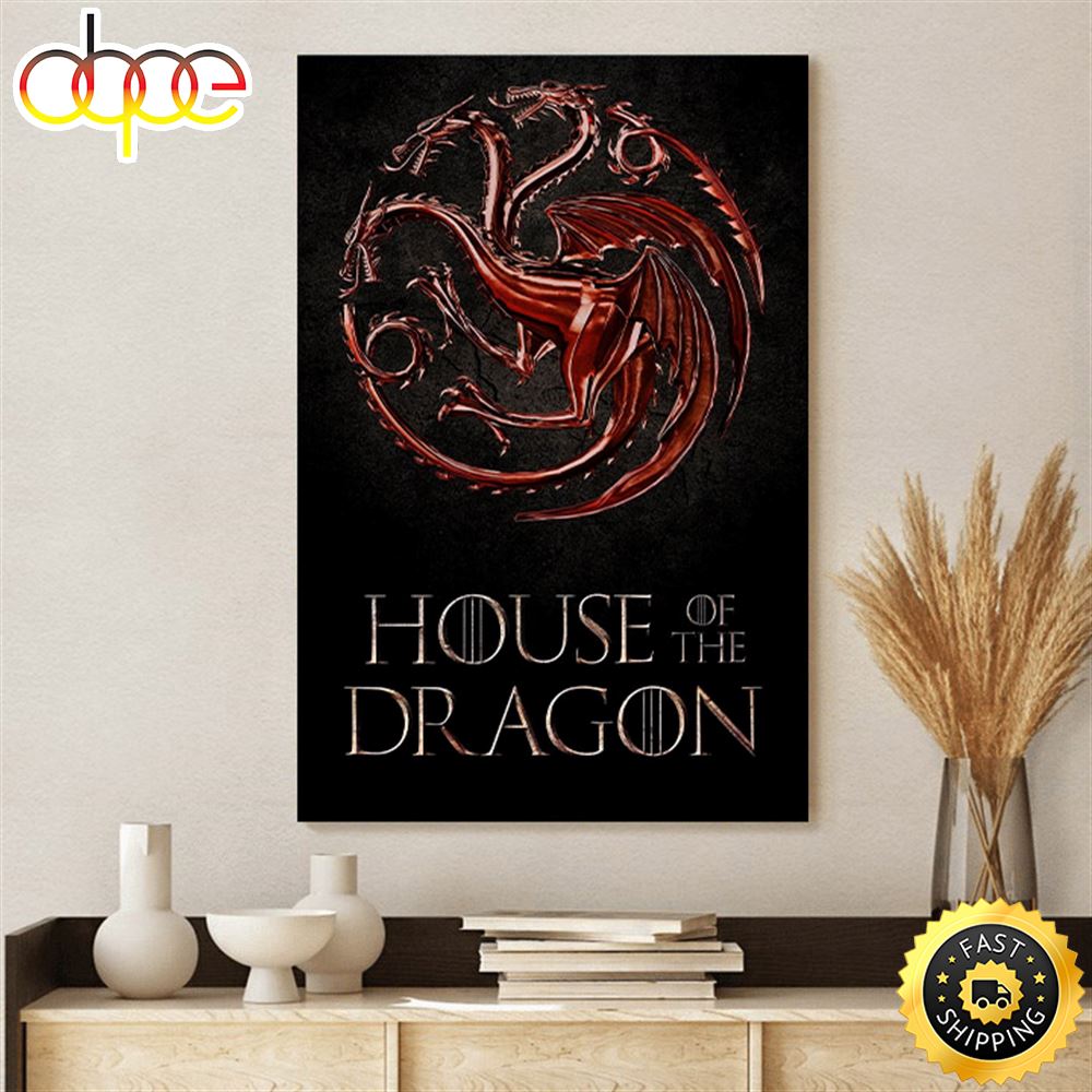 House Of The Dragon Poster Logo Wallpaper Canvas