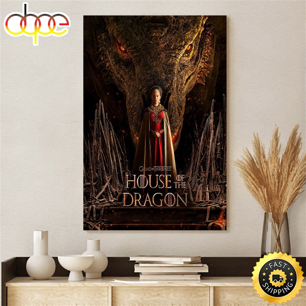 House Of The Dragon Poster Princess Rhaenyra Targaryen Wallpaper Canvas