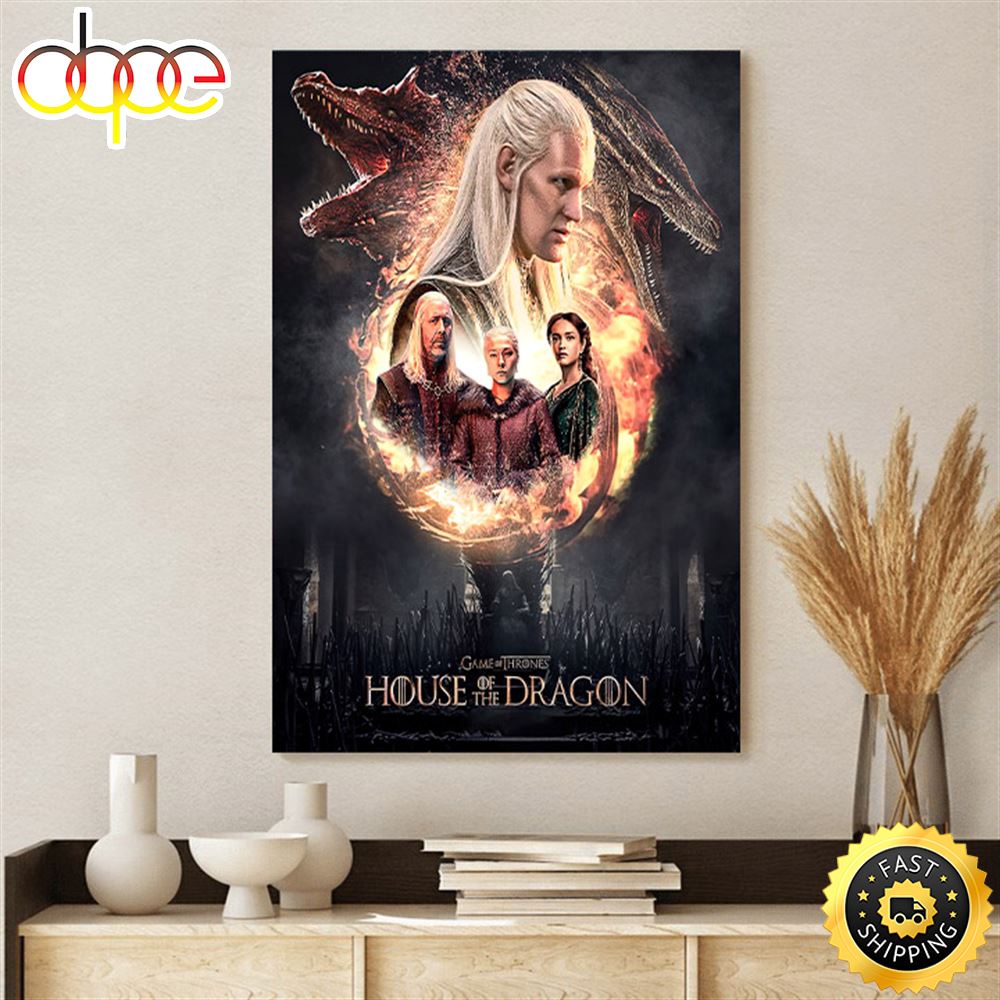 House Of The Dragon Season 2 Poster Wallpaper Canvas 1