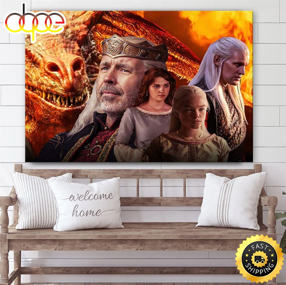 House Of The Dragon Poster Season 1 Wallpaper Canvas