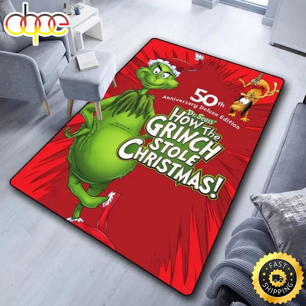 How The Grinch Stole Christmas 50th Anniversary Deluxe Edition Grinch Area Rug