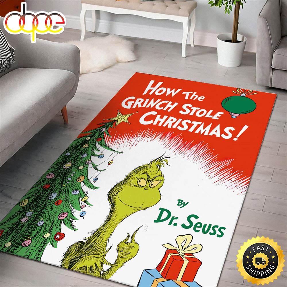 How The Grinch Stole Christmas Present 2022 Grinch Christmas Rug