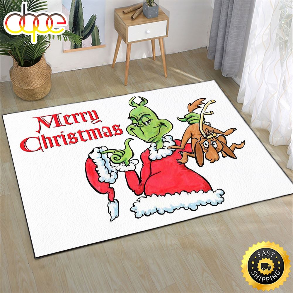 How The Grinch Stole Christmas White Grinch Stripe Yardage Grinch Christmas Rug