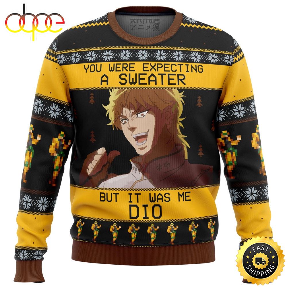 It Was Me Dio Jojo S Bizarre Adventure Ugly Christmas Sweater 1