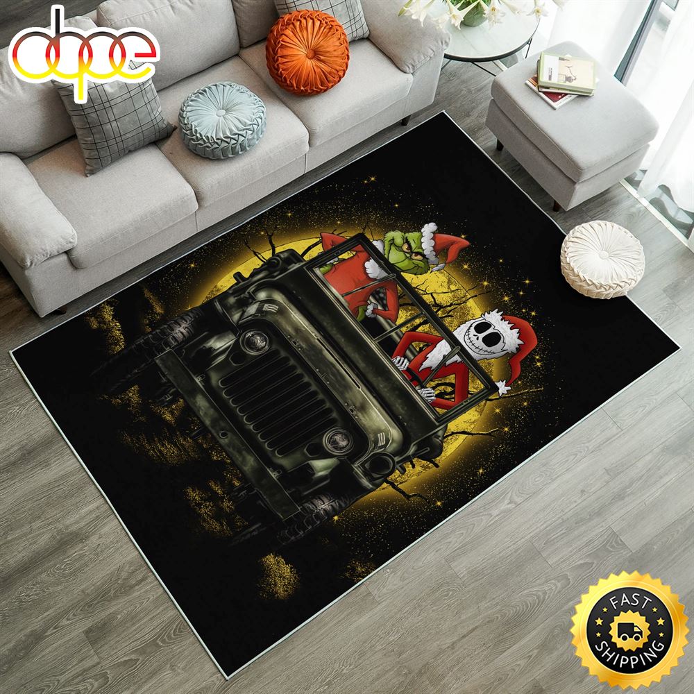 Jack And The Grinch Nightmare Before Christmas Grinch Rug