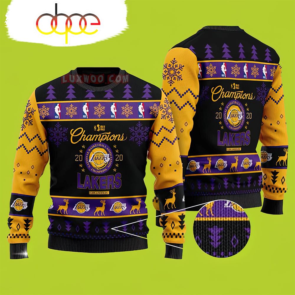 Los Angeles Lakers NBA Champion Lakers Christmas Sweater