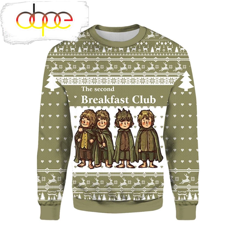 Lotr The Second Breakfast Club Ugly Christmas Sweater The