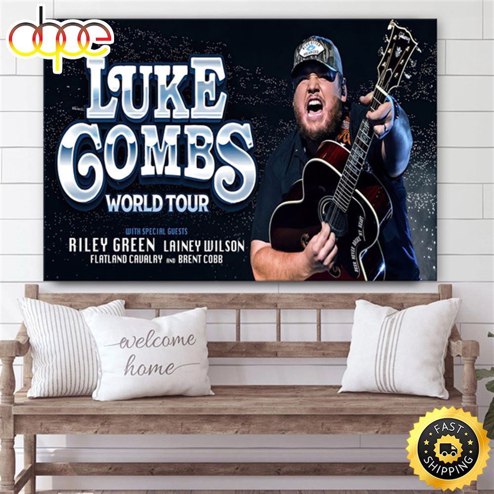 Luke Combs Canadian Tour 2022 Riley Green Las Vegas Poster Canvas