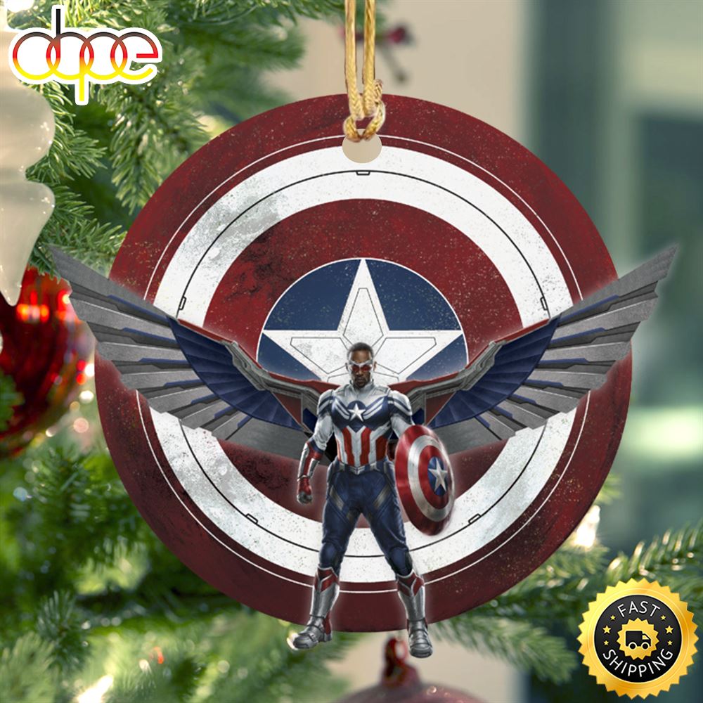 Marvel Falcon Winter Soldier Captain America Shield Wings Marvel Ornaments