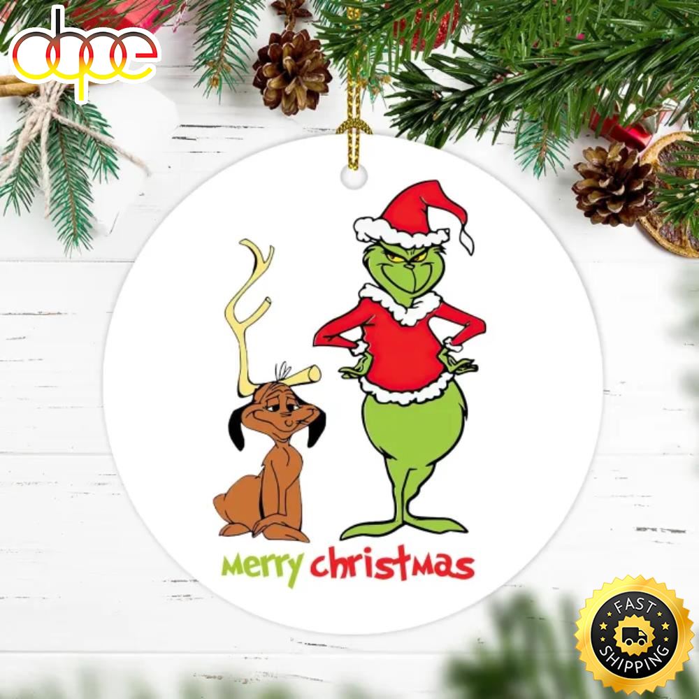 Max And The Grinch Face Christmas 2022 Grinch Christmas Ornament