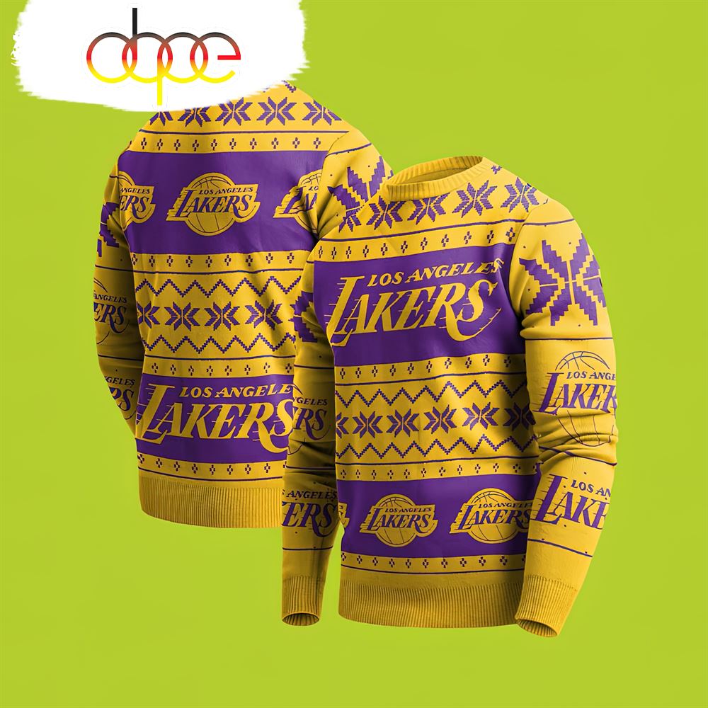 Men S Los Angeles Lakers Christmas Sweater