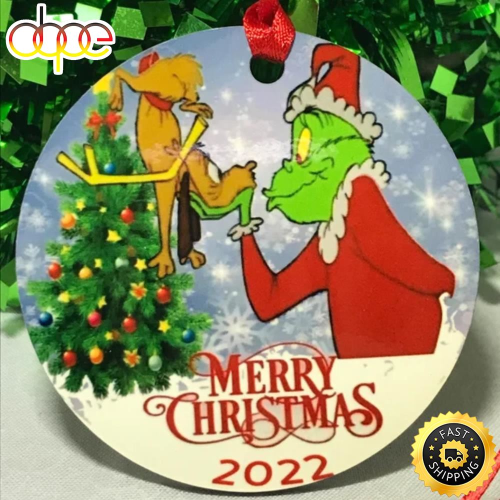 Merry Christmas 2022 Grinch Inspired Grinch Christmas Tree Ornament