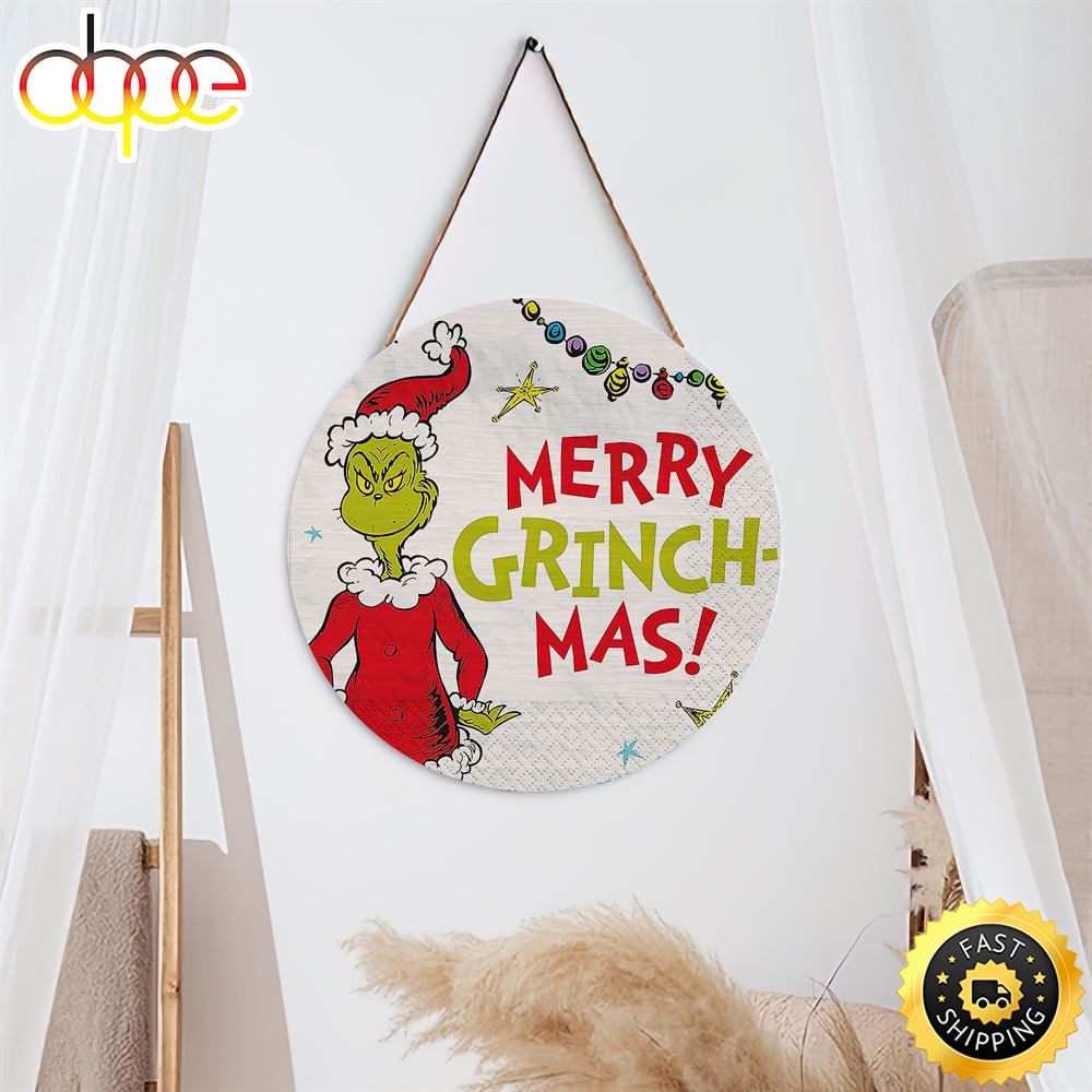 Merry Grinch Mas The Grinch Stole Christmas 2022 Grinch Christmas Sign