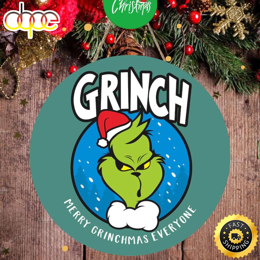 Merry Grinchmas Everyone Grinch Face 2022 Grinch Merry Christmas Sign