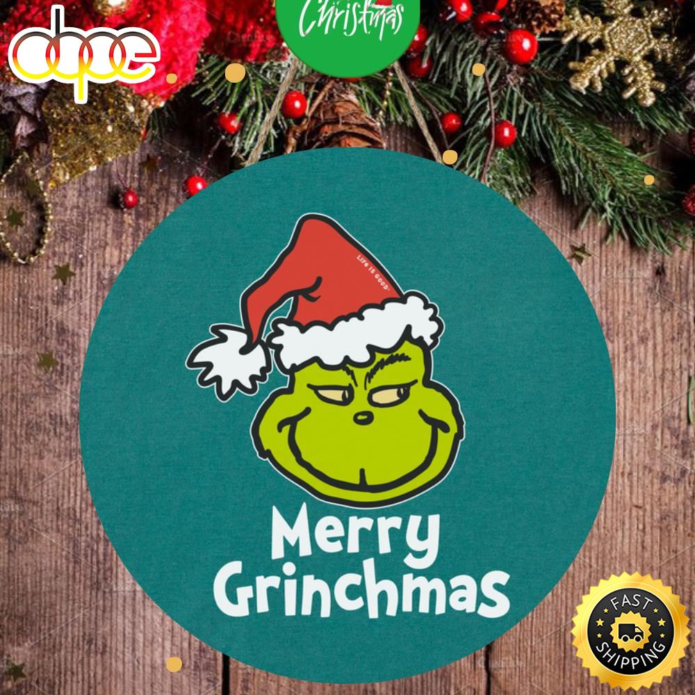 Merry Grinchmas Funny Grinch Face 2022 Grinch Merry Christmas Sign