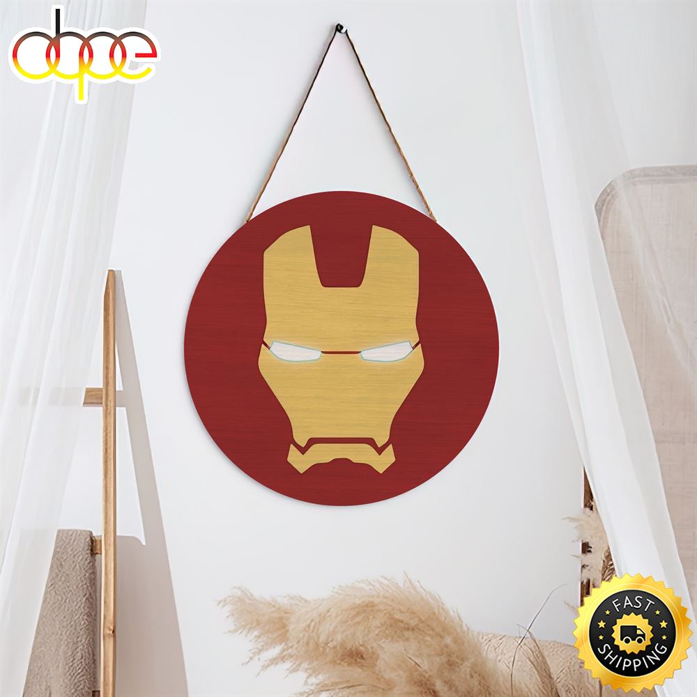 Movie Iron Man Painting Wall Art Print Wood Marvel Sign