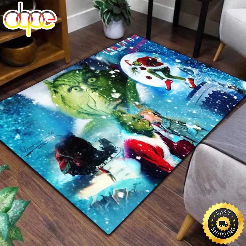 Movie The Grinch Stole Christmas 2000 Grinch Area Rug