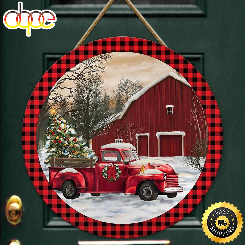 My Car And Merry Christmas 2022 Christmas Round Sign