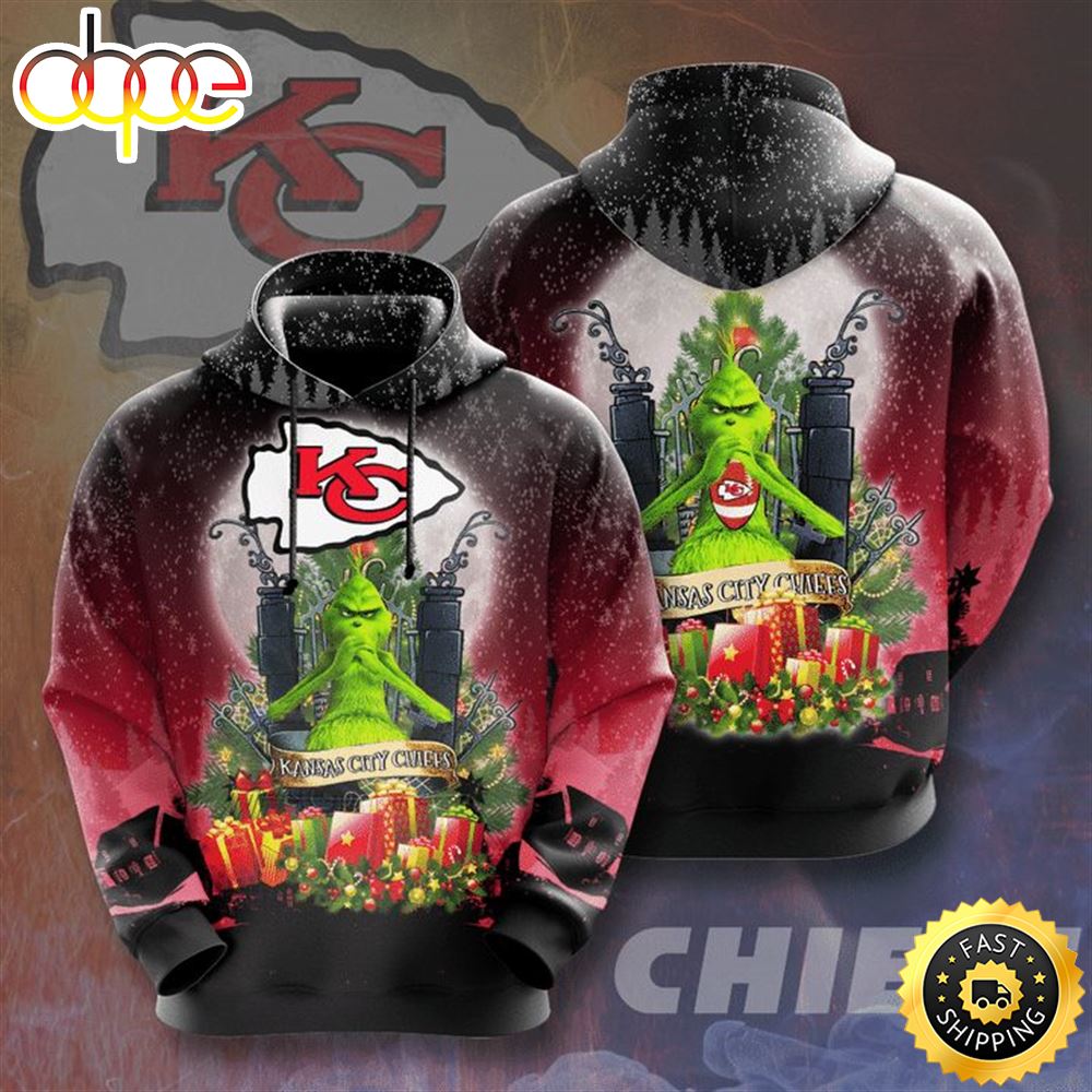NFL Kansas City Chiefs The Grinch Christmas Football Christmas Hoodie All Over Print Shirt