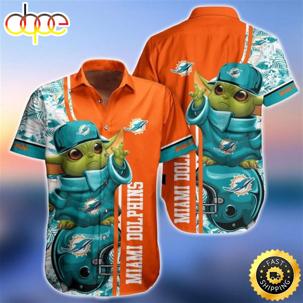 NFL Miami Dolphins Baby Yoda Hawaiian Shirt