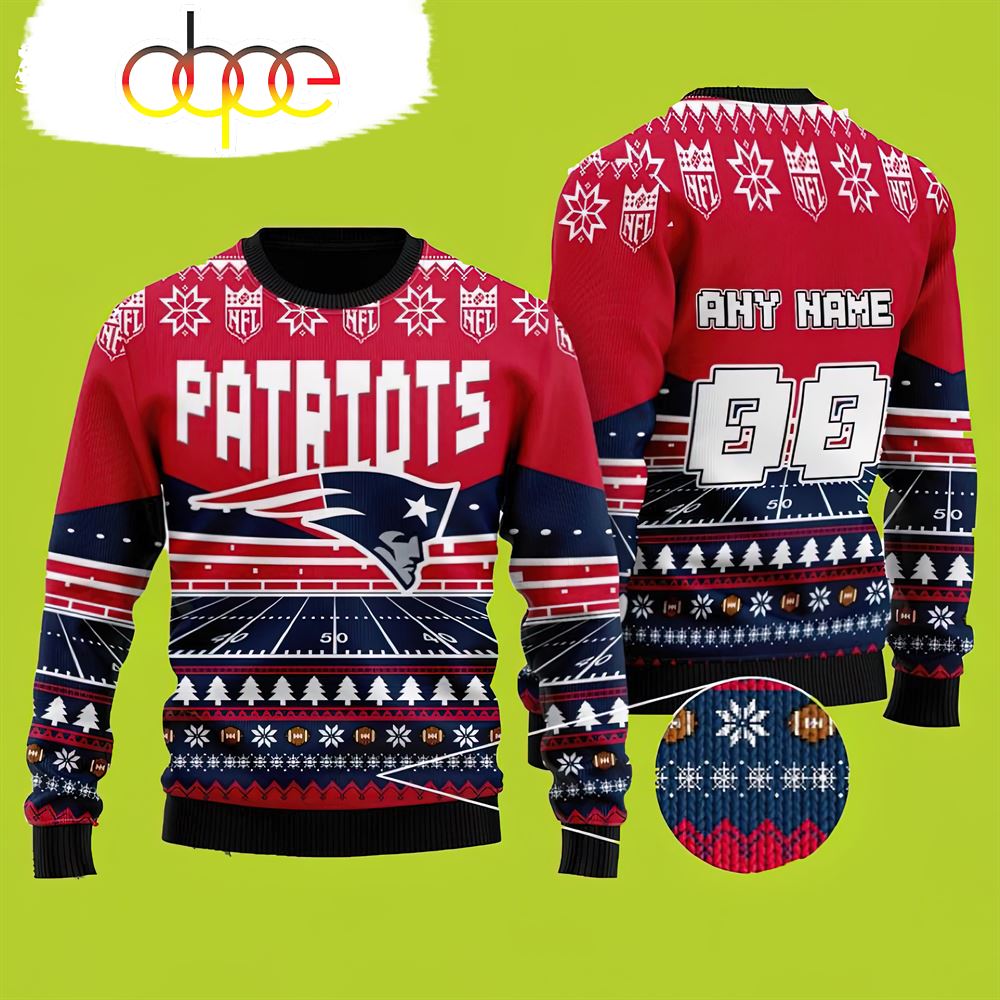 NFL Patriots Custom New England Christmas Sweater