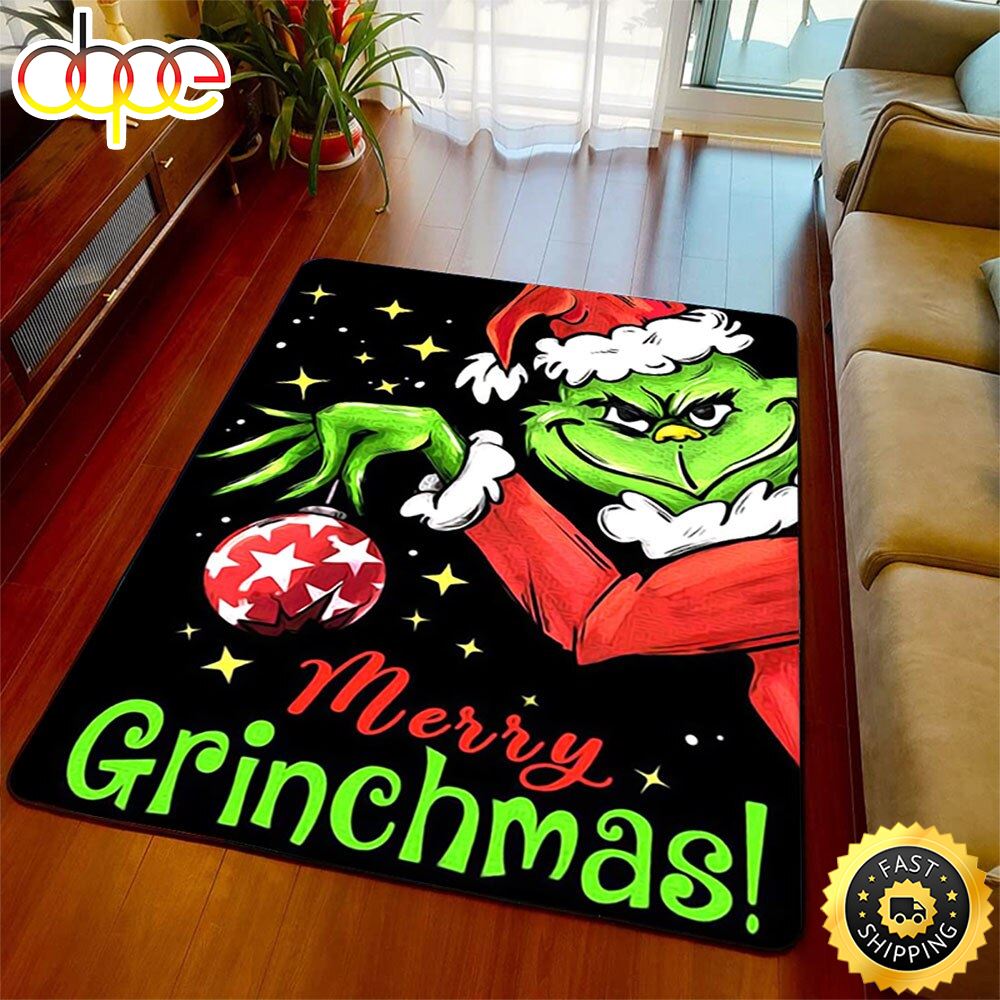 Navidad Grinch Merry Christma Grinch Carpet Living Room Rugs