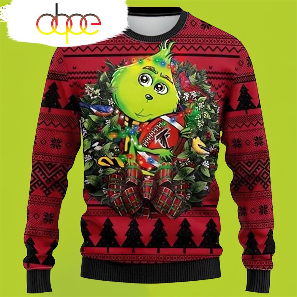 Nfl Atlanta Falcons Grinch Hug Christmas Sweater