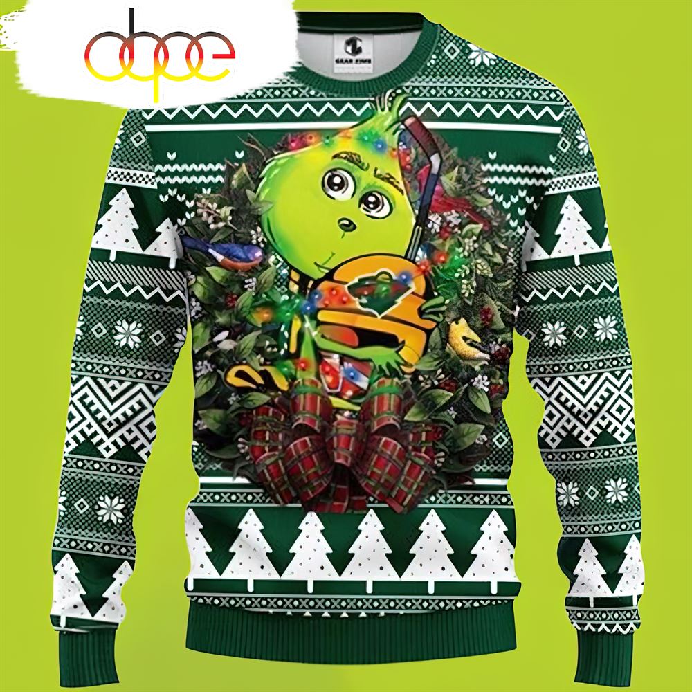 Nhl Minnesota Wild Grinch Hug Christmas Sweater