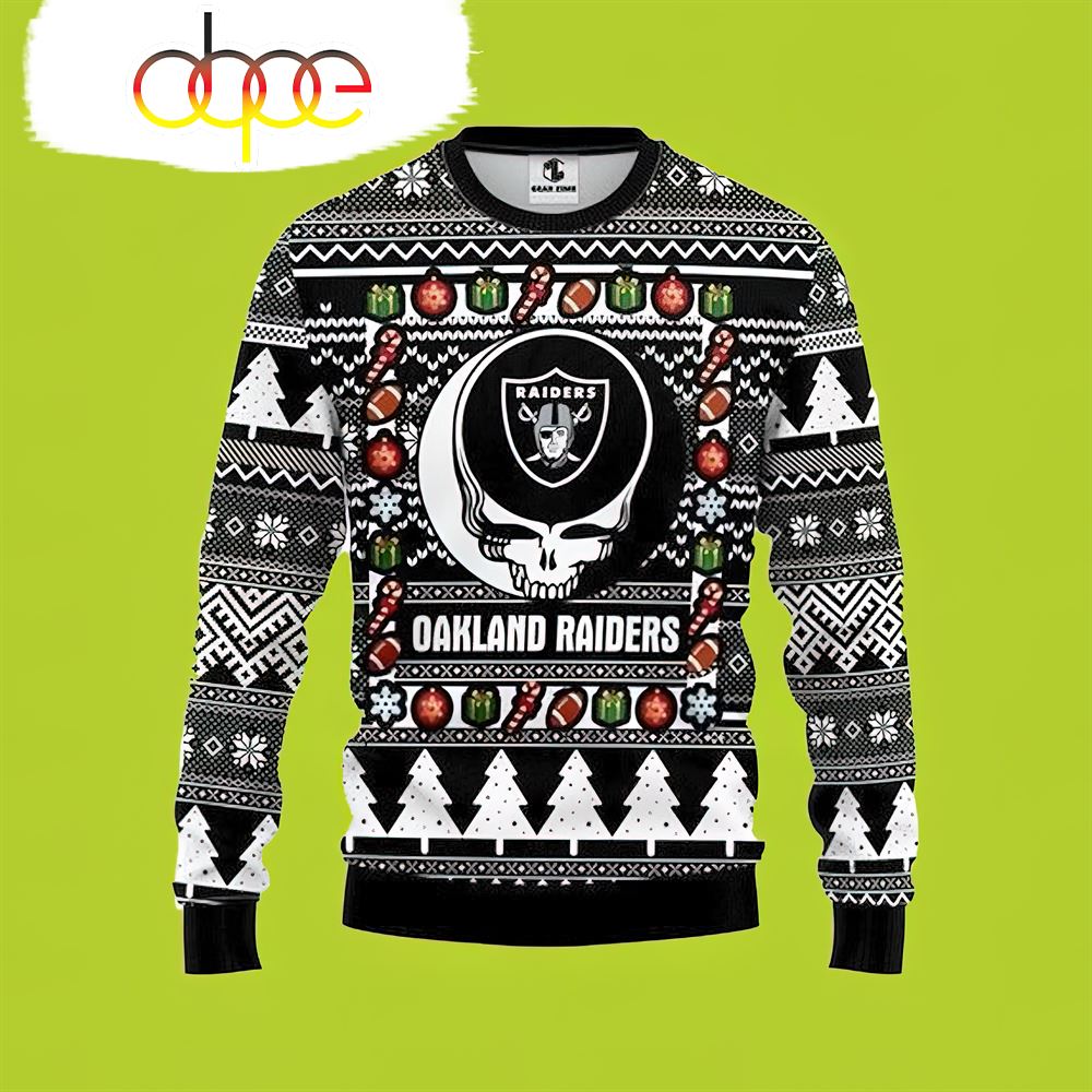 Oakland Grateful Dead Raiders Christmas Sweater
