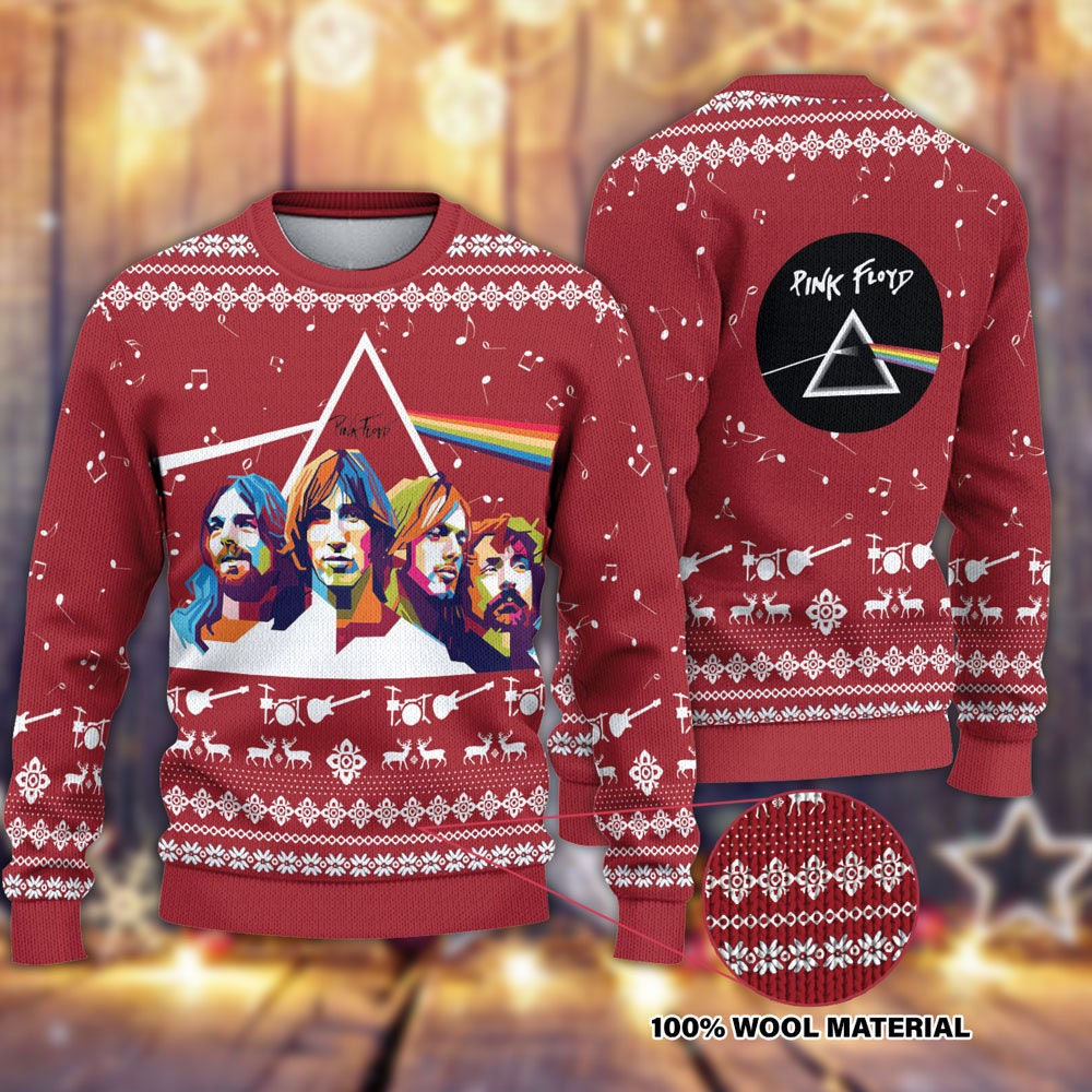 Pink Floyd Band 3D Ugly Christmas Sweater 1