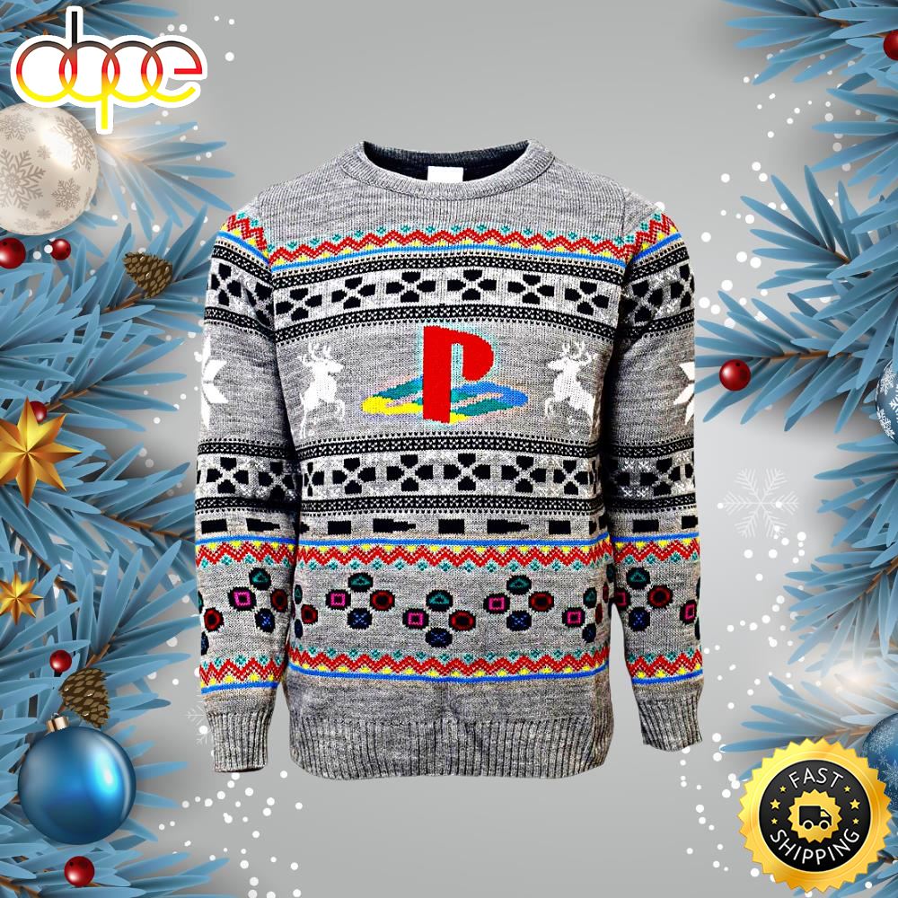 PlayStation Console Ugly Christmas Sweater
