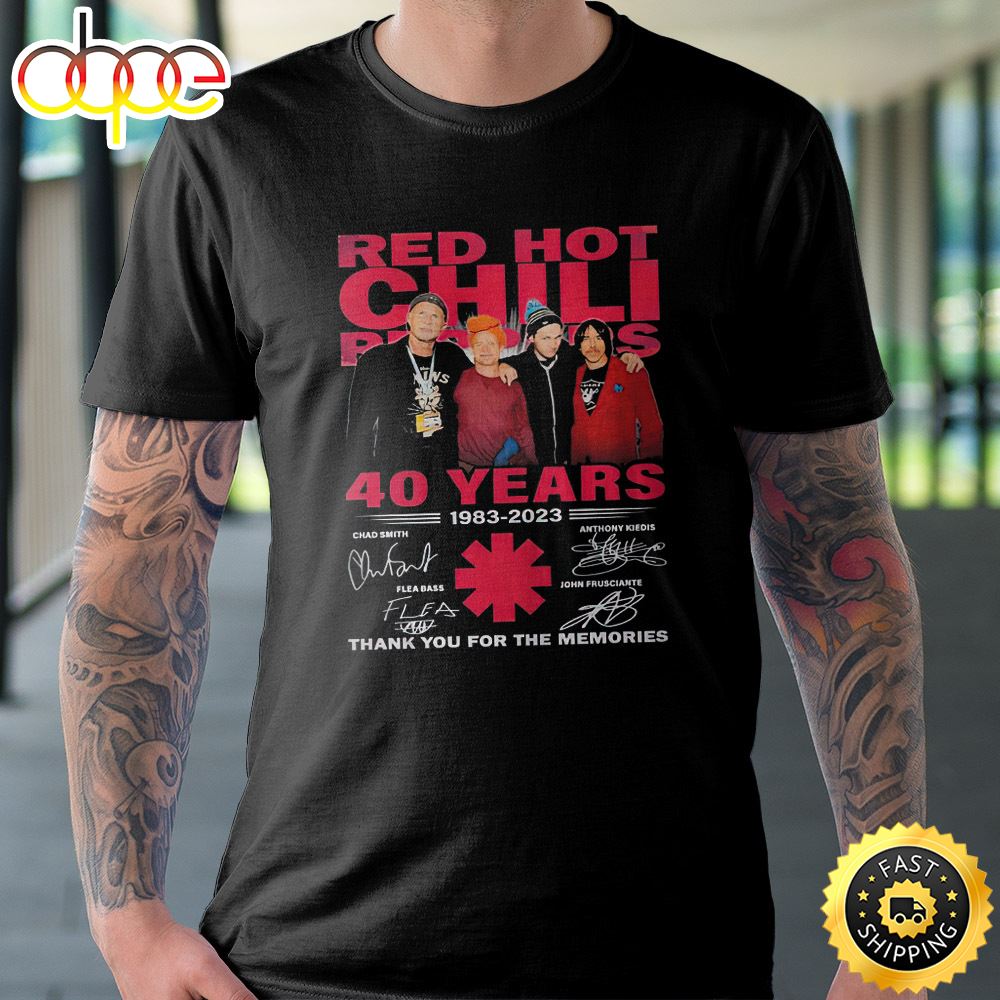 Red Hot Chili Peppers Tour 2023 Thanks You For The Memories T Shirt