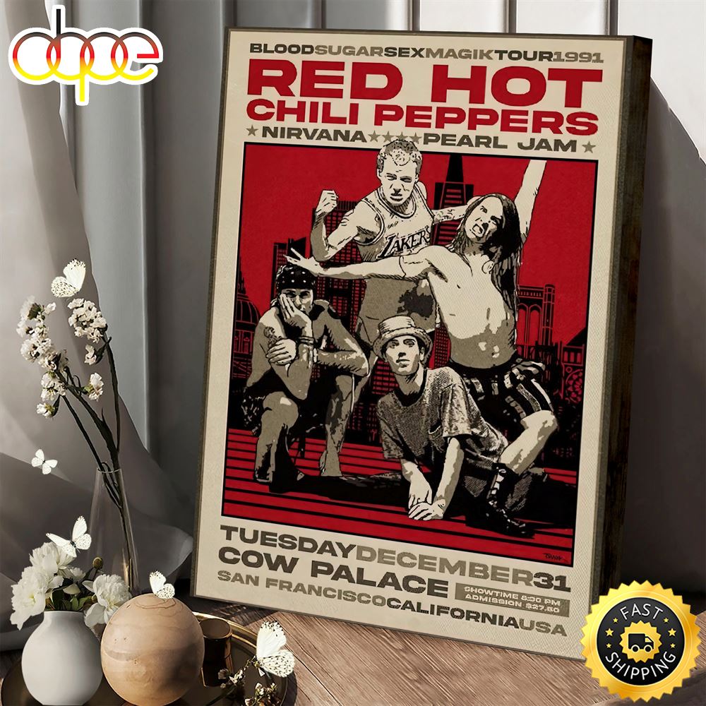 Red Hot Chili Peppers World Tour 2022 2023 Canvas Poster