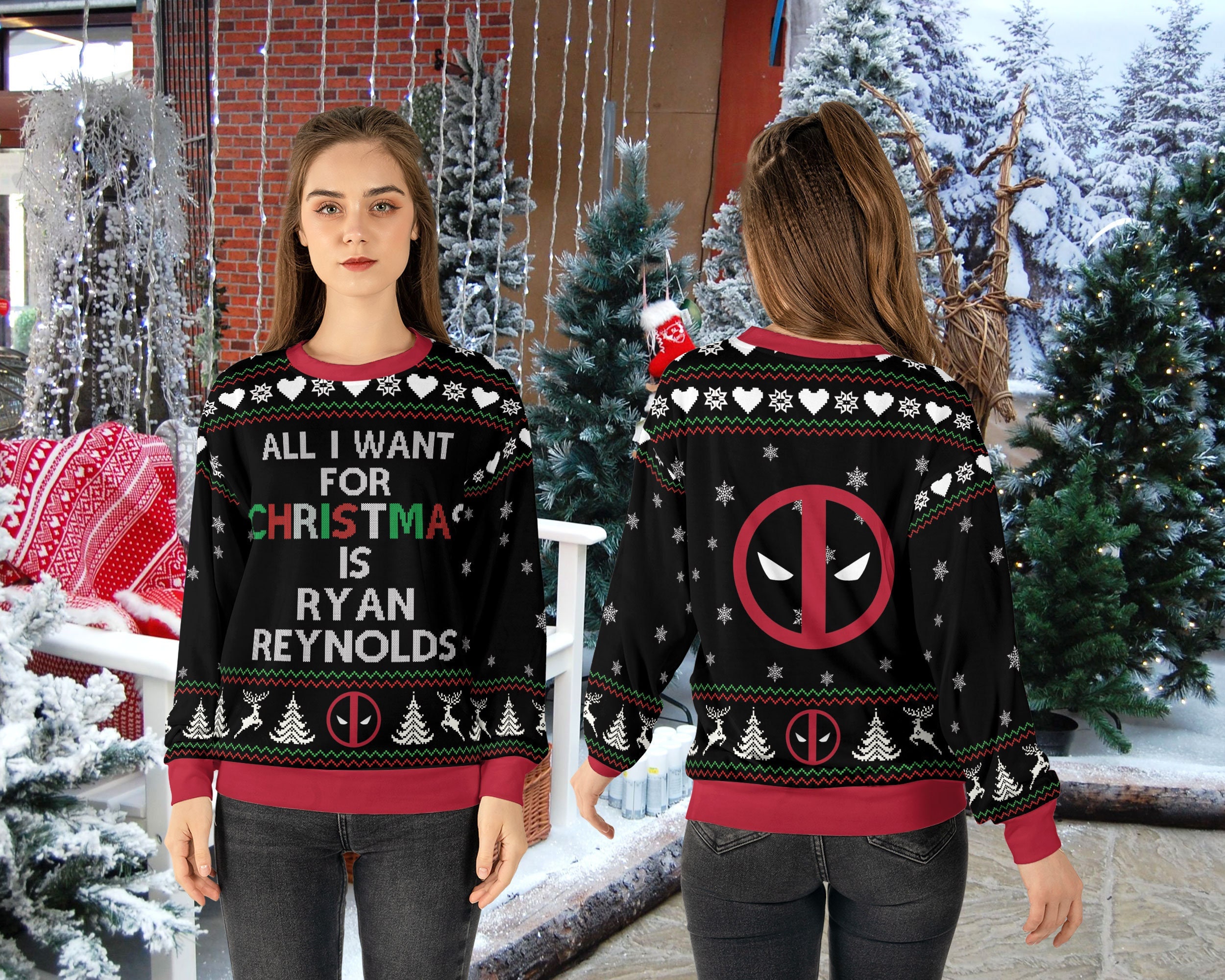 Ryan Reynolds Deadpool Ugly Christmas Sweater 1