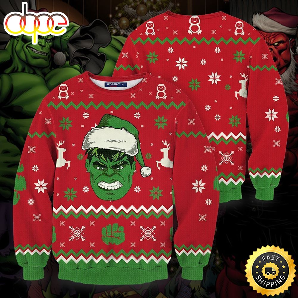 Santa Hulk Smashin Marvel Marvel Christmas Sweater
