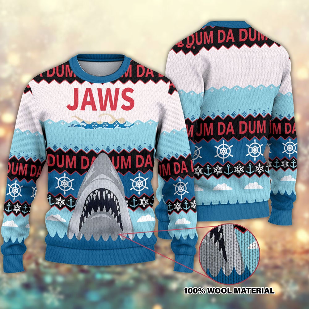 Shark Ugly Christmas Sweater 1