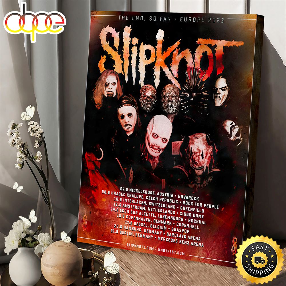 Slipknot Tour Dates 2022 2023 Poster Canvas