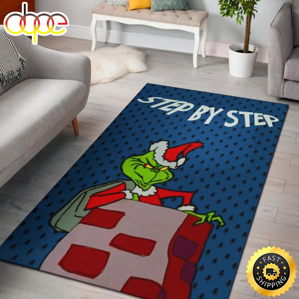 Step By Step Grinch Stealing Xmas 2022 Hat Grinch Area Rug