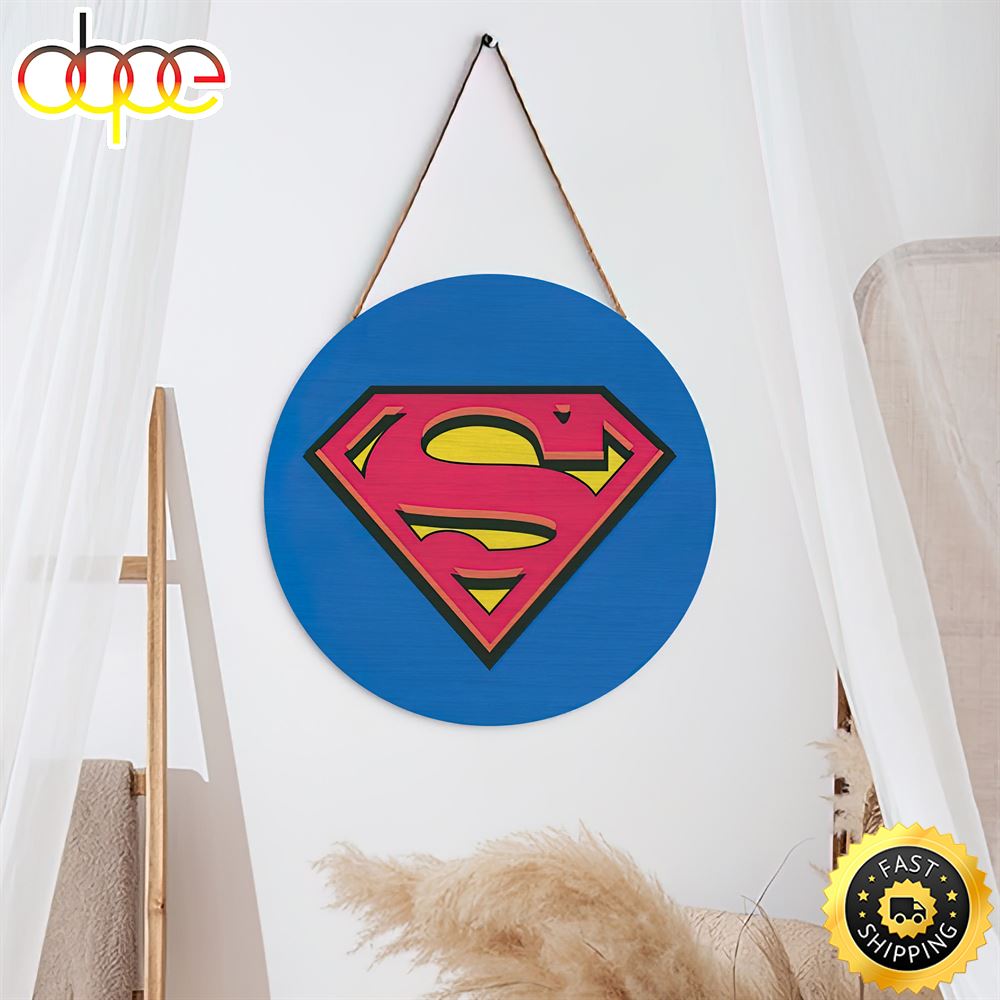 Superman Super Kid Shield Logo Pinback Marvel Sign