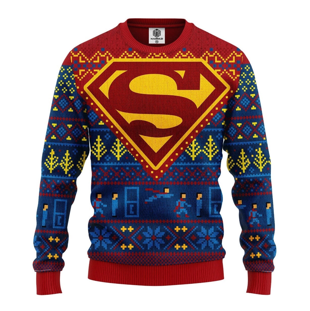 Supermans Ugly Christmas Sweater 1