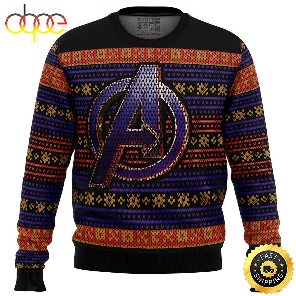 The Avengers Logo Marvel Christmas Marvel Christmas Sweater