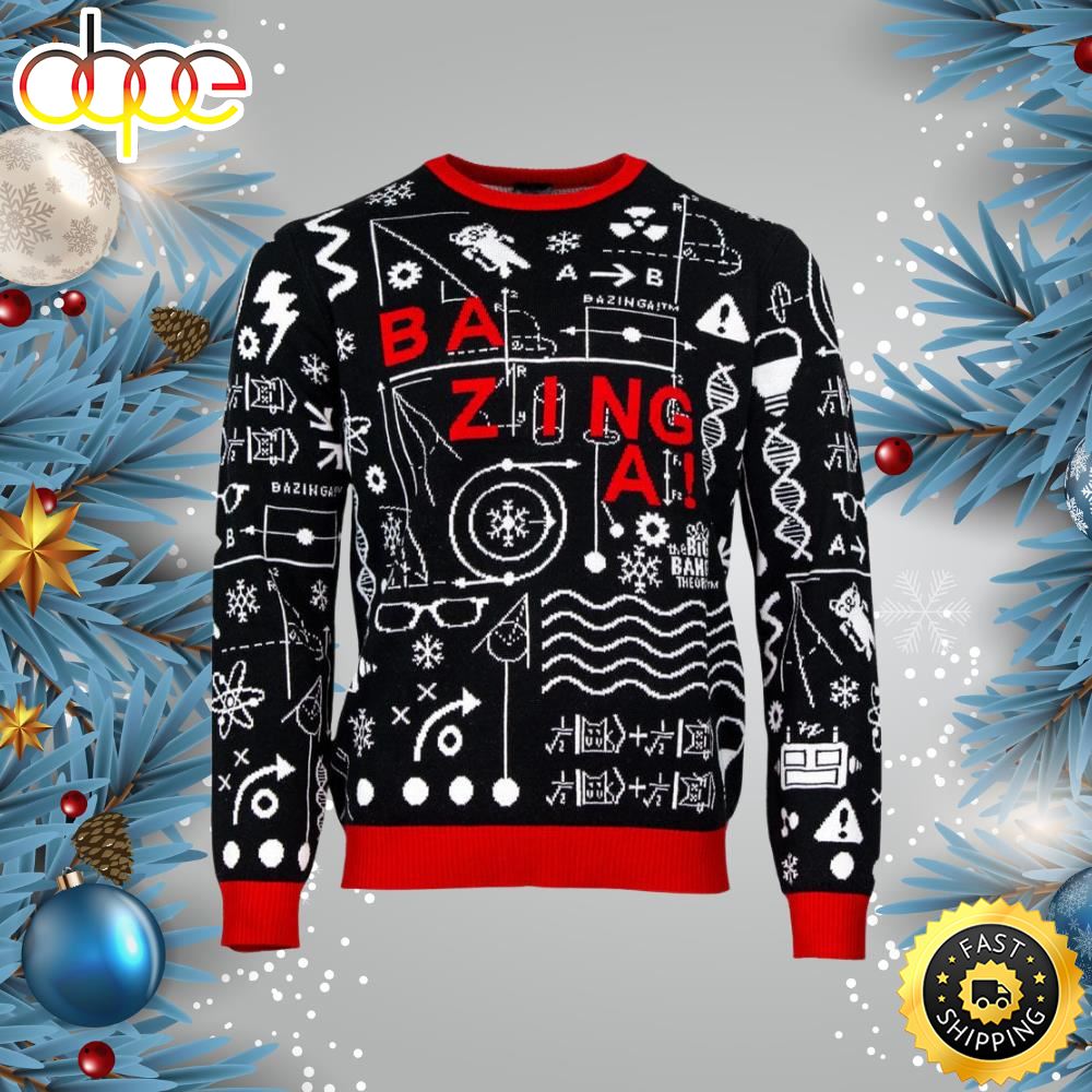 The Big Bang Theory Bazinga Ugly Christmas Sweater