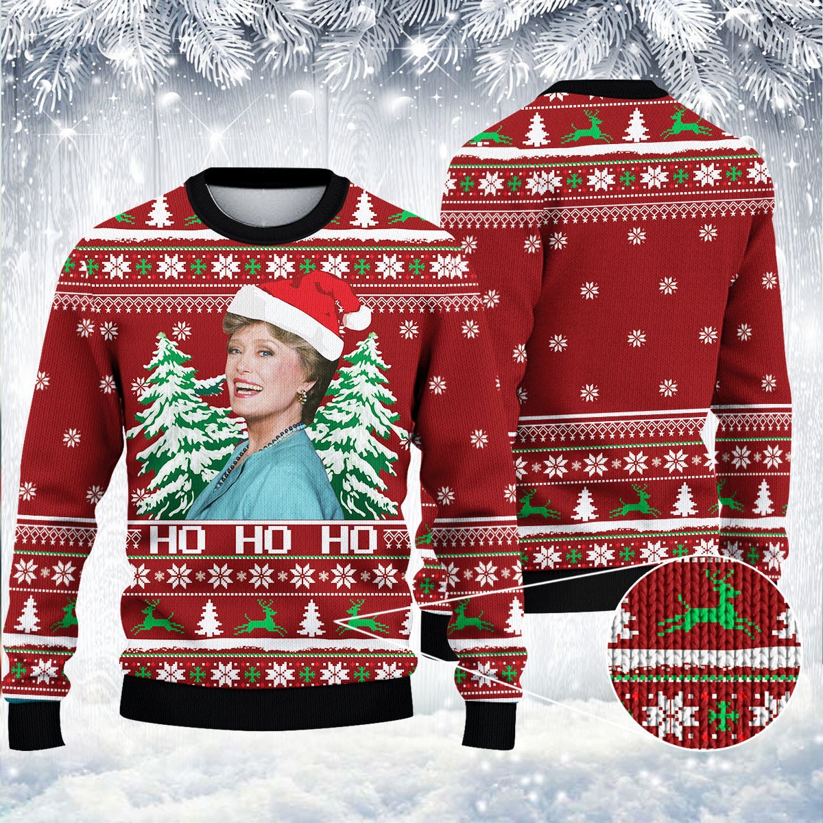 The Golden Girls Blanche Devereaux Christmas Ugly Sweater 1